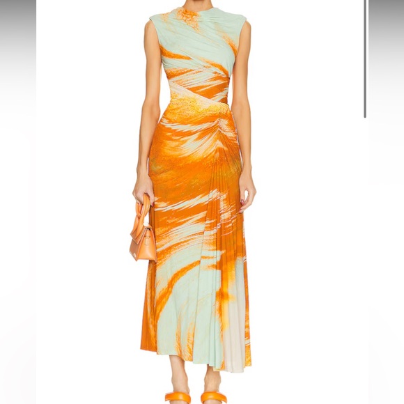 Jonathan Simkhai Dresses & Skirts - SIMKHAI High Neck Ruched Midi Dress